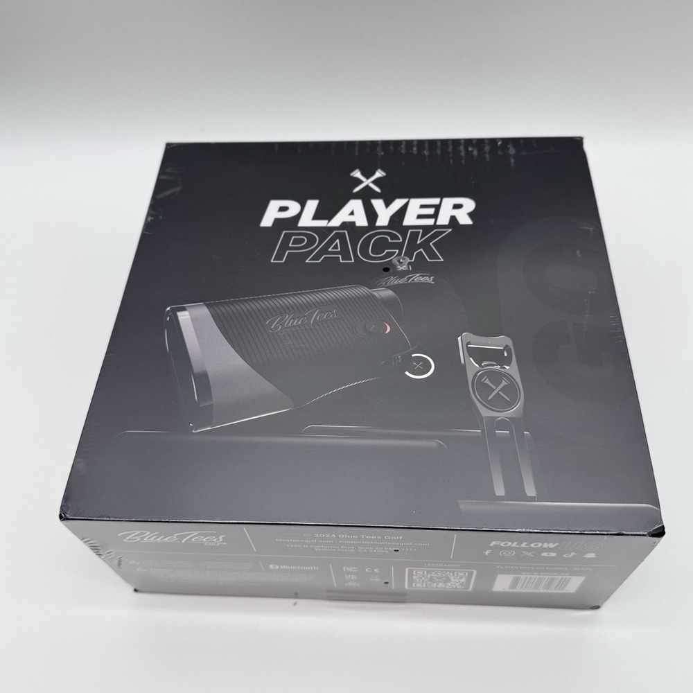 Blue Tees Player Pack Go Ultimate Golf S3 Max+ Bundle Speaker Range Finder New